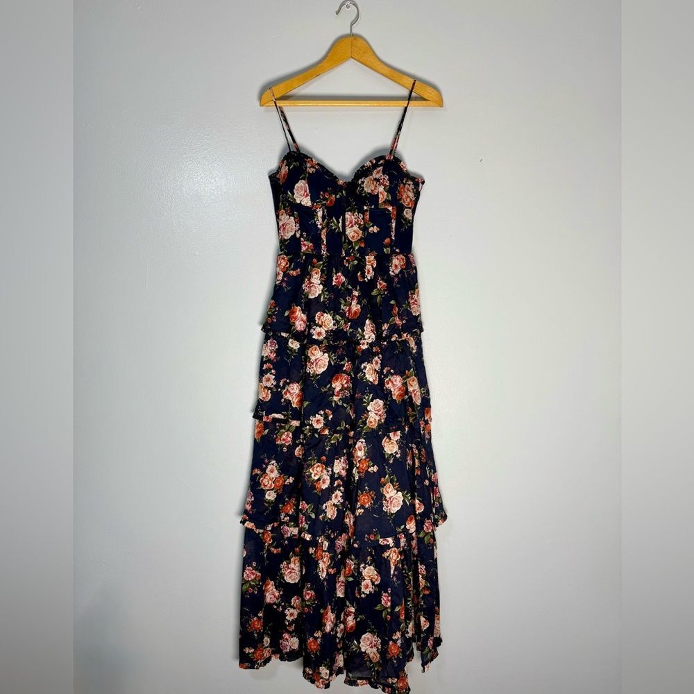 Altar'd State Stellni Floral Tiered Maxi Dress | M
